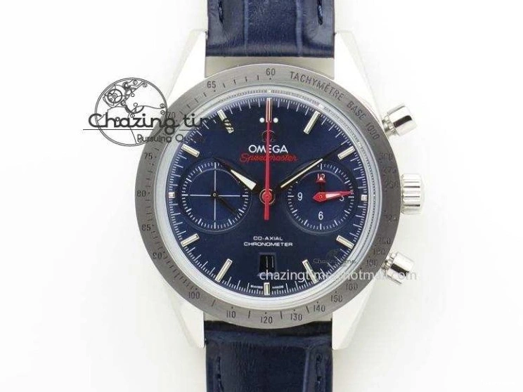 0327 Timeless De Ville Prestige Real PR SS ZF 1:1 Best Edition Gray Dial Blue Markers on Blue Leather Strap MIYOTA 7936
